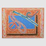 Monumental Frank Stella Unique Painting Over Limited Edition Screenprint